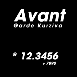 Avant Garde Kurziva