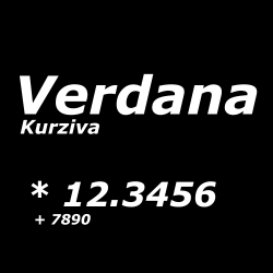 Verdana Kurziva